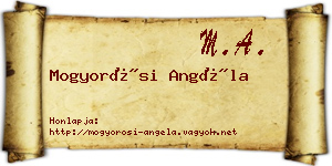 Mogyorósi Angéla névjegykártya